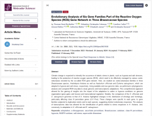 Evolutionary Analysis of Six Gene Families Part of the Reactive Oxygen Species (ROS) Gene Network in Three Brassicaceae Species